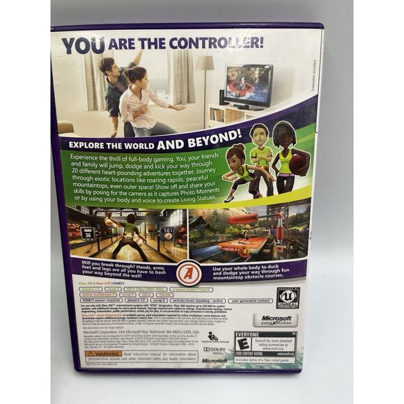 Kinect Adventures (Microsoft Xbox 360, 2010) Complete w/ Calibration Card - Picture 2 of 6